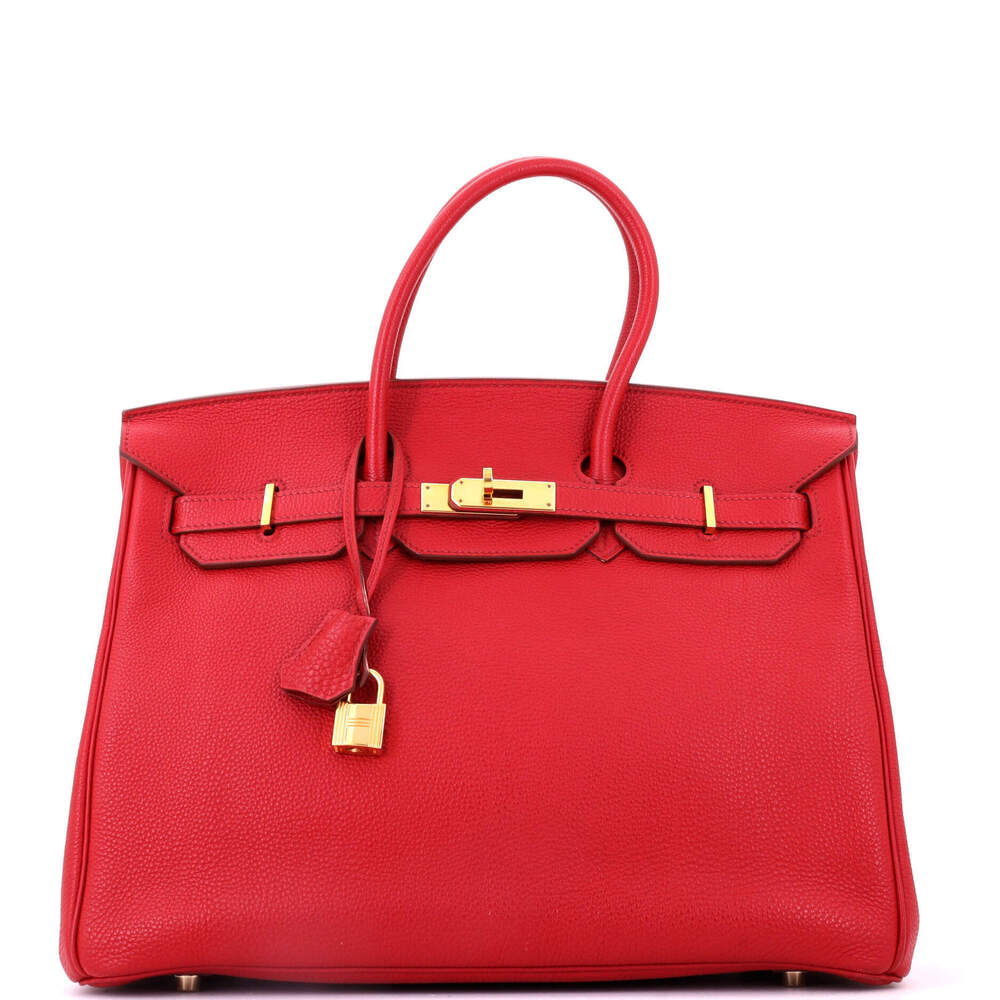 Hermes Birkin 35 Red Togo with Gold Hardware
